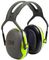 X4A - 33dB Headband Ear Defenders, Black/Bright Green
