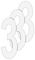 GH6983 - Number 3 - Wheelie Bin Self Adhesive Waterproof Sticker Numbers, 3 Pack