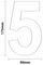 GH6985 - Number 5 - Wheelie Bin Self Adhesive Waterproof Sticker Numbers, 3 Pack
