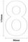 GH6988 - Number 8 - Wheelie Bin Self Adhesive Waterproof Sticker Numbers, 3 Pack