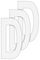 GH698D - Letter D - Wheelie Bin Self Adhesive Waterproof Sticker Letters, 3 Pack
