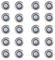 16674 - 40mm LED Decking Lights, White 20 Pack