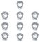 16677 - 15mm LED Decking Lights, White 10 Pack