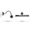 19300 - Gemini Twin Picture Wall Light, Black Chrome