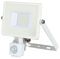 450 VT-20-S - 20W LED Floodlight with PIR, 6400K, 1600lm, White, IP65