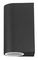 VT-7652 7509 - Round Up/Down Wall Light, Black, GU10, IP44