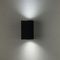 VT-7652 7511 - Square Up/Down Wall Light, Black, GU10, IP44