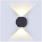 VT-836 8303 - 6W Cylinder LED Wall Light, Black, 660lm, 3000K, IP65
