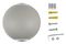 VT-836 8306 - 6W Cylinder LED Wall Light, Grey, 660lm, 4000K, IP65