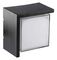 VT-827 218539 - 12W Square LED Wall Light, Black, 650lm, 3000K, IP65