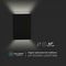 VT-844 8561 - 4W LED Wall Light, Black, 150lm, 3000K, IP65