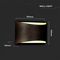VT-815 8684 - 10W Up/Down LED Wall Light, IP54, 4000K, 800lm, Black