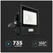 VT-118S-B 20257 - 10W LED Floodlight with PIR, 4000K, 735lm, Black, IP65