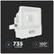 VT-118S-W 20268 - 10W LED Floodlight with PIR, 3000K, 735lm, White, IP65
