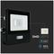 VT-118S-1-B 20281 - 10W LED Floodlight with PIR, 4000K, 735lm, Black, IP65
