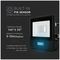 VT-118S-1-B 20281 - 10W LED Floodlight with PIR, 4000K, 735lm, Black, IP65