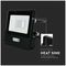VT-118S-1-B 20281 - 10W LED Floodlight with PIR, 4000K, 735lm, Black, IP65