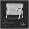 VT-118S-1-W 20294 - 10W LED Floodlight with PIR, 6500K, 735lm, White, IP65