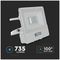 VT-118S-1-W 20294 - 10W LED Floodlight with PIR, 6500K, 735lm, White, IP65