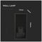 VT-837-B 8517 - Wall Light, E27, Matt Black, Clear, IP44