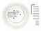 VT-743 217527 - 8W LED Round Wall Light, 4000K, 1280lm, White