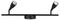 VT-810 218269 - 9W Double Head Indoor LED Wall Light, 4000K, 840lm, IP20, Black