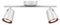 VT-812 218256 - 10W 2-Way LED Wall Light, 4000K, 1080lm, IP20, White