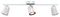 VT-818 218260 - 15W 3-Way LED Wall Light, 4000K, 1620lm, IP20, White