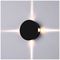 VT-706 218215 - 3W LED Round Wall Light, 3000K, 428lm, IP65, Black