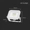10012 - 10W LED Floodlight, 4000K, 735lm, Non-Dimmable, White