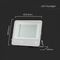 23219 - 100W LED Floodlight, 6500K, 11480lm, Non-Dimmable, Black