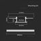 VT-8101 - 2m Mounting Kit with Diffuser for LED Strip Recessed, 61.5x14mm, Silver