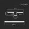 VT-8102 - 2m Mounting Kit with Diffuser for LED Strip Recessed, 52.1x13.3mm, Silver