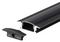 VT-8106 2875 - 2m Mounting Kit with Diffuser for LED Strip Recessed, 24.7x7mm, Black