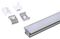 VT-8107 - 2m Mounting Kit with Diffuser for LED Strip Recessed, 24x14.2mm, Silver