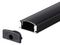 VT-8113 2873 - 2m Mounting Kit with Diffuser for LED Strip Surface, 17.4x7mm, Black