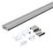 VT-8122 - 2m Mounting Kit with Diffuser for LED Strip Recessed, 24.7x7mm, White