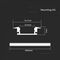 VT-8122 - 2m Mounting Kit with Diffuser for LED Strip Recessed, 24.7x7mm, White