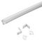 VT-8123 - 2m Mounting Kit with Diffuser for LED Strip Corner, 15.8x15.8mm, White