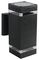 VT-968 - LED Square Up and Down Wall Light, E27, IP44, Black