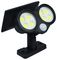 GH425 - Twin LED Solar Security Wall Lamp with PIR, Black