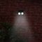GH425 - Twin LED Solar Security Wall Lamp with PIR, Black