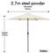 2522062 - 2.7m Tilting Garden Parasol, Ivory