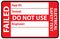 LDFAISA - Self Adhesive PAT Test Fail Labels, Pack of 50