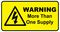LDWMOPSA - Warning More Than One Supply Labels, Pack of 18