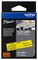 FLE6511 - P-Touch Die-Cut Tape Casette, Black on Yellow, 21mm