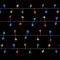 LB184712M - 80 Multi Action Multi Coloured Pin Wire Star Cluster Micro Brights with Timer