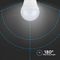 VT-290 21868 - 6.5W LED Golf Ball Bulb, E27, 6500K, 600lm, Non-Dimmable