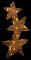 LB213202RGD - 60cm Lit Stacked Metal Stars, Rose Gold, 30 Warm White LEDs