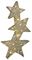 LB213202S - 60cm Lit Stacked Metal Stars, Silver, 30 Warm White LEDs